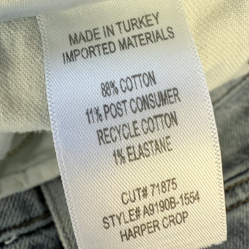 AGOLDE Harper Crop Womens Size 26 High Rise Straight Light Wash $188 - Picture 11 of 14